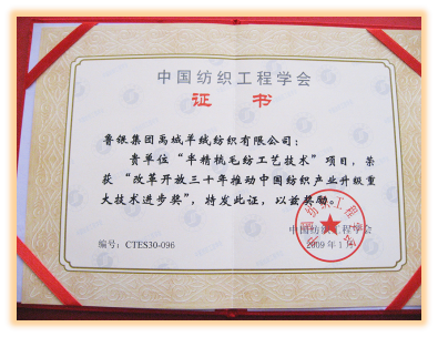 中国纺织工程协会证书